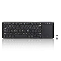 Perixx PERIBOARD-716 Wireless Keyboard with Touchpad, Support Multiple Devices Connection with TV, Tablet and Smartphone, X Type Scissor Keys, Black, US English Layout