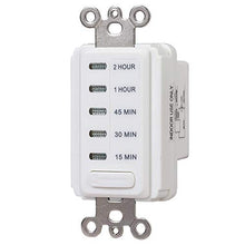 Load image into Gallery viewer, Intermatic Ei235 W 15/30/45/60/120 Minute Spst 1800 Watt Electronic In Wall Countdown Timer, White

