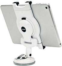 Load image into Gallery viewer, Aidata US-2120SW Universal Tablet Suction Stand, White, For most 7&quot; -10&quot; tablets, Silica suction cup cup holds tablet securely onto any smooth surface, Adjustable viewing angle, 360 Degree rotation
