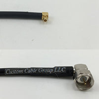 12 inch RG188 MMCX MALE ANGLE to F MALE ANGLE Pigtail Jumper RF coaxial cable 50ohm Quick USA Shipping