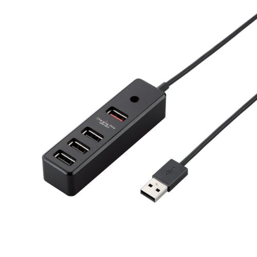 Elecom USB2.0 hub smartphone-tablet fast charge corresponding (4-port self-powered black) U2HS-T201SBK