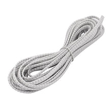 Load image into Gallery viewer, Aexit 4mm Dia Tube Fittings Tight Braided PET Expandable Sleeving Cable Wrap Sheath Silver Microbore Tubing Connectors White 16Ft
