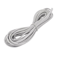 Aexit 4mm Dia Tube Fittings Tight Braided PET Expandable Sleeving Cable Wrap Sheath Silver Microbore Tubing Connectors White 16Ft