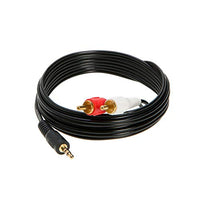 3.5mm Male Audio to 2 RCA Stereo Cable 6ft, 10ft, 12ft, 15ft, 25FT (10FT)