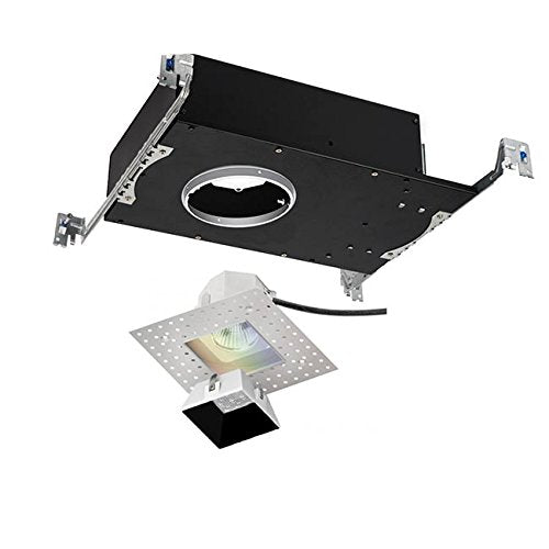 WAC Lighting R3ASDL-FCC24-BK Aether Color Changing LED Square Invisible Trim with Light Engine Flood Beam, Black