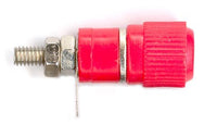 Red Binding Post, 4mm Plug Size, Overall Length: 1.30