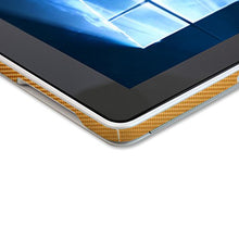 Load image into Gallery viewer, Skinomi Gold Carbon Fiber Full Body Skin Compatible with Microsoft Surface Pro 4 2015 / Surface Pro 5 2017 (Full Coverage) TechSkin with Anti-Bubble Clear Film Screen Protector
