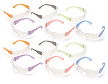 Load image into Gallery viewer, Pyramex S4110 Smp Intruder Safety Glasses (12 Pack), Clear Lens With Assorted Temple Colors,Multi Col
