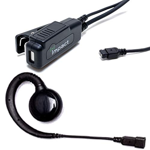 Impact M1-G1W-EH5 Gold Series 1-Wire Surveillance Earpiece Kit for Motorola 2-Pin CLS1110 1410 CP200D HYT TC-508 Bearcom BC130 BC95 BC250D Walkie Talkie Radios (See Description for Compatibility)