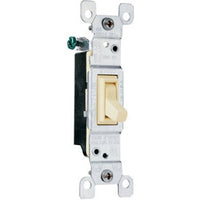 Pass & Seymour 660IGCACC20 Grounded Copper/Aluminum Single Pole Toggle Switch, 15-Amp, 120-volt, Ivory