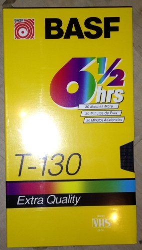 BASF T-130 6 1/2 Hour Extra Quality Blank VHS Tape (Video Cassette Recording Tape)