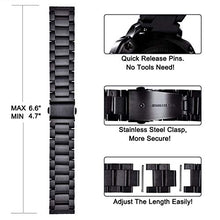 Load image into Gallery viewer, V-MORO Metal Strap Compatible with Galaxy Watch 3 45mm Bands/Gear S3 Band Solid Stainless Steel Replacement for Samsung Galaxy Watch3 45mm/Gear S3/Galaxy Watch 46mm(2019) Space Gray
