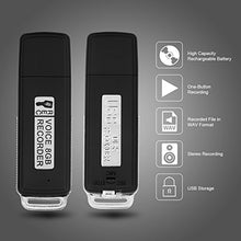 Load image into Gallery viewer, Digital Voice Recorder; Modea Portable Digital USB Disk Audio Voice Recorder with U Flash Memory (8GB)(Black)
