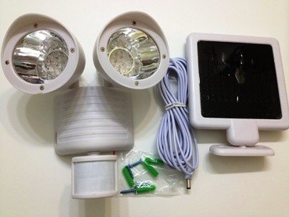 White Dual Security Solar Lights With Motion Sensor & 22 Leds