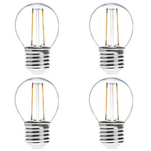 Load image into Gallery viewer, HERO-LED G16-DS-2W-WW27 Dimmable G14/G16 E26/E27 2W Edison Style LED Vintage Antique Filament Bulb, 25W Equivalent, Warm White 2700K, 4-Pack
