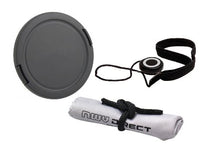 Load image into Gallery viewer, Lens Cap Side Pinch (58mm) + Lens Cap Holder + Nw Direct Microfiber Cleaning Cloth for Canon EOS Rebel T5
