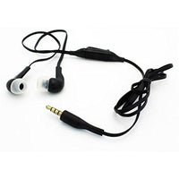 Sound Isolating Hands-Free Headset Earphones Earbuds Mic Dual Headphones Stereo Flat Wired 3.5mm [Black] for Cricket LG Harmony - Cricket LG Optimus L70 - Cricket LG Spree - Cricket LG Stylo 2