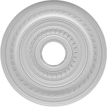 Load image into Gallery viewer, Ekena Millwork CMP16CO Cole Thermoformed PVC Ceiling Medallion, 16&quot;OD x 3 1/2&quot;ID x 1&quot;P, White
