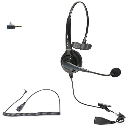 OvisLink Headset | Compatible with Cisco Small Business Phone SPA501G, 502G, 504G, SPA508G, SPA509G | Call Center Headset with Noise Canceling Microphone | HD Voice Quality | Rotatable Microphone