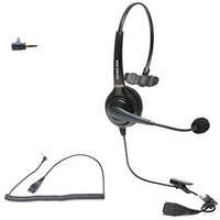 OvisLink Headset | Compatible with Polycom SoundPoint Phones with 2.5mm Headset Jack | Noise Canceling Call Center Headset | HD Voice Quality | Flexible & Rotatable Microphone