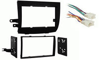 American Terminal Double DIN Stereo Dash Kit and Radio Harness compatible for Toyota Sienna 2004-2010