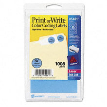 Load image into Gallery viewer, Print or Write Removable Color-Coding Labels [Set of 2] Color: Light Blue, Size: 1.25&quot; dia
