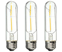 Load image into Gallery viewer, 3PACK LED Filament Bulb Tubular Light Bulb T10 2W , Dimmable, E26 Base, Warm White 2700K, 20W Incandescent Bulb Equivalent, LED Edison Bulb (2 Watt (Style 2))
