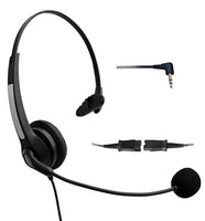 4Call K700NQJ25 2.5 Corded Headset with Noise Canceling Mic for Polycom Cisco Linksys SPA Grandstream Panasonic Gigaset & Zultys Office IP Telephone & Cordless Dect Phones with 2.5mm Headphone Jack