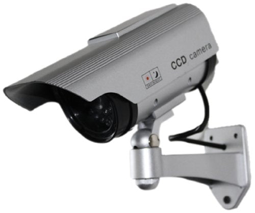 Cop Security 15-CDM20 Solar Powered Fake Dummy Security Camera, Silver