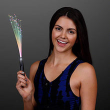 Load image into Gallery viewer, FlashingBlinkyLights Multicolor Fiber Optic Light Up Wand with Black Handle
