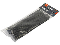 EXTOL PREMIUM Cable Ties 4.8 x 250 mm Pack of 100 Black Nylon