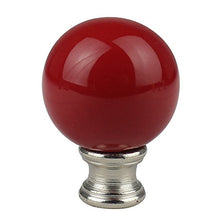 Load image into Gallery viewer, Urbanest Ceramic Ball Lamp Finial, 2-inch Tall, Red
