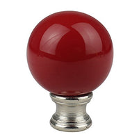 Urbanest Ceramic Ball Lamp Finial, 2-inch Tall, Red
