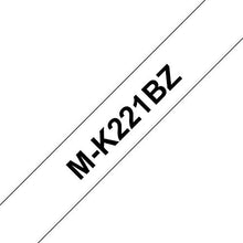 Load image into Gallery viewer, Brother M-K221BZ Labelling Tape Cassette, Black on White, 9 mm (W) x 8 m (L), Brother Genuine Supplies
