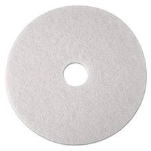 Load image into Gallery viewer, 3M 08488 Low-Speed Super Polishing Floor Pads 4100, 24-Inch Diameter, White, 5/Carton
