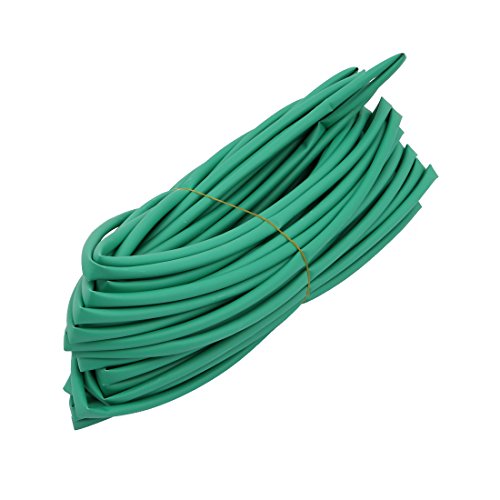 Aexit 20M Length Electrical equipment Inner Dia 5mm Polyolefin Insulation Heat Shrinkable Tube Wrap Green