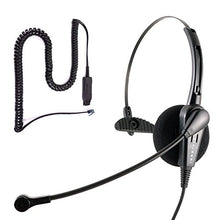 Load image into Gallery viewer, Phone Headset Compatible with Avaya IP 9640, 9640G, 9641, 9641G, 9650, 9650C, 9650G, 9670 - Call Center Economic Monaural Noise Cancel Phone Headset
