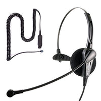 Phone Headset Compatible with Avaya IP 9640, 9640G, 9641, 9641G, 9650, 9650C, 9650G, 9670 - Call Center Economic Monaural Noise Cancel Phone Headset