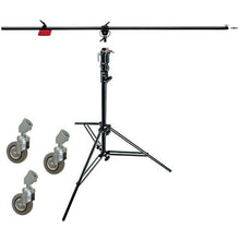 Load image into Gallery viewer, Manfrotto 085BS Heavy Duty Light Boom Includes 008BU Stand with Casters (Black)
