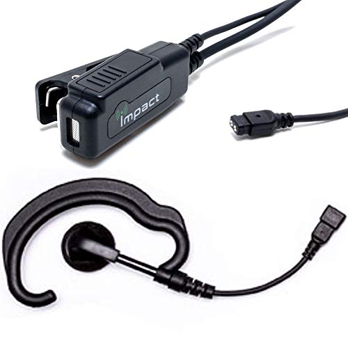 Impact M1-G1W-EH2 Gold Series 1-Wire Surveillance Earpiece Kit for Motorola 2-Pin CLS1110 1410 CP200D HYT TC-508 Bearcom BC130 BC95 BC250D Walkie Talkie Radios (See Description for Compatibility)