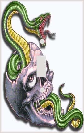 Snake and Skull Switchplate - Switch Plate Cover