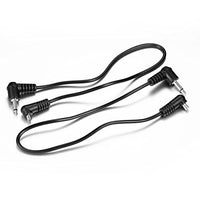 (2 PCS) 3.5mm to Male Flash PC Sync Cable,12-Inch/30CM 3.5mm Plug to Male Flash Sync Cord for Camera Photography Connector