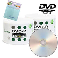 Smartbuy 100-disc 4.7GB/120min 16x DVD-R Silver Inkjet Hub Printable Blank Media Disc + Free Micro Fiber Cloth