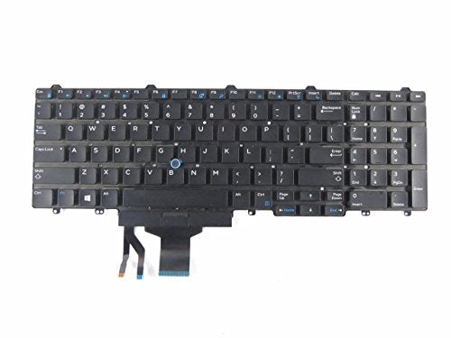Replacement No Backlit Keyboard Without Frame for Dell Latitude E5550, US Layout Black Color