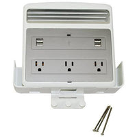 Legrand - Wiremold PX1002 Wall Mount USB Multi-Outlet Charging Center