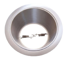 Load image into Gallery viewer, 6&quot; Satin Nickel Open Reflector trim for Par30/R30 Line Voltage Recessed Light-Fit Halo/Juno
