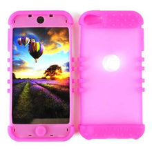 Load image into Gallery viewer, Hot Pink Dots on Pink Skin Hybrid Apple iPod Touch iTouch 5 5th Generation Rubber Hard Protector Cover
