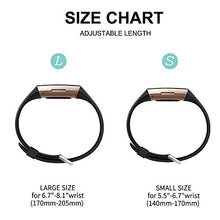 Load image into Gallery viewer, FunBand for Fitbit Charge 3 Strap Bands,Classic Edition Soft Silicone Sport Adjustable Replacement Accessory Bracelet Bands (Small or Large Size) for Fitbit Charge 3 Fitness Activity Wristband
