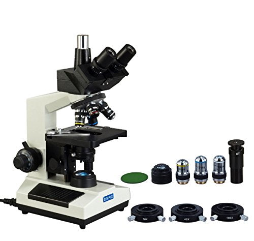OMAX 40X-2500X Phase Contrast LED Trinocular Compound Microscope