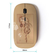 Load image into Gallery viewer, KawaiiMouse [ Optical 2.4G Wireless Mouse ] Brown Dream Catcher Poster Girl Sleep
